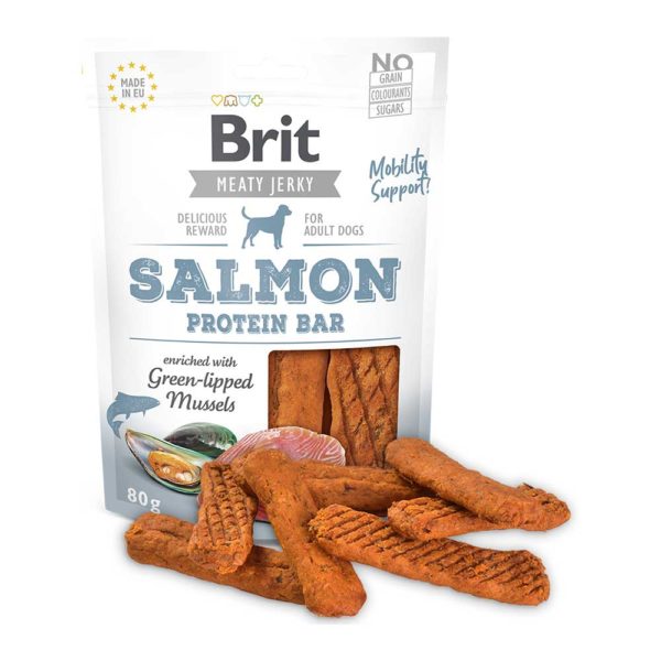Brit jerky snack barrita salmón