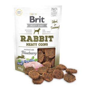 brit jerky snack monedas de conejo