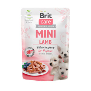 Brit care mini filetes de cordero en salsa para puppy