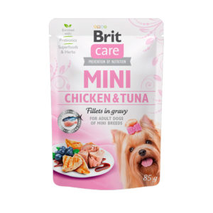 brit care mini filetes de pollo y atún en salsa