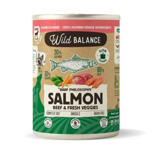 Wild Balance dog lata de salmón y ternera