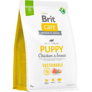 Brit Care Dog Sostenible Puppy Digestive and Relax Pollo e Insecto