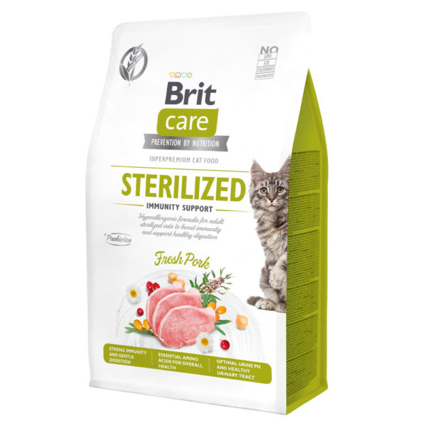 Brit Care Cat Grain-Free Sterilizado Pork Immunity Support