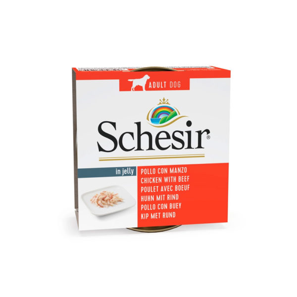 Schesir Lata Perro Pollo Con Buey 150gr