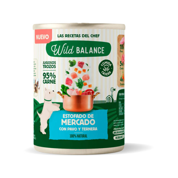 Wild Balance Lata de Estofado de Mercado con Pavo y Ternera 400gr