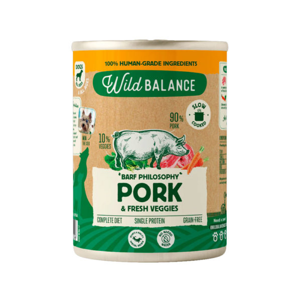 Wild Balance Lata de Cerdo para perros 400g