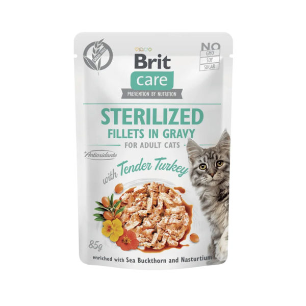 Brit Care Cat Sterilizado Pavo en salsa 85gr