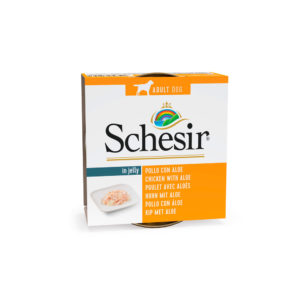 Schesir Lata Perro Filetes De Pollo con Aloe en Gelatina 150gr