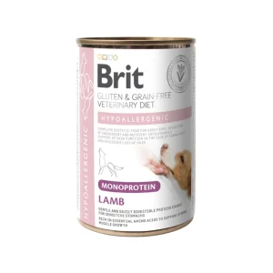 Brit Latas Grain Free Veterinary Diets Hypoallergenic Cordero para Perros 6 x 400gr