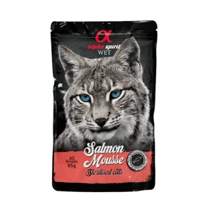 Alpha Spirit Wet Mousse de Salmón para Gatos Esterilizados