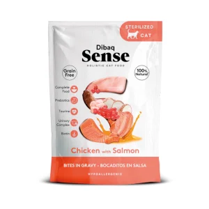 Dibaq Sense Bocaditos en Salsa Pollo con Salmón para Gatos