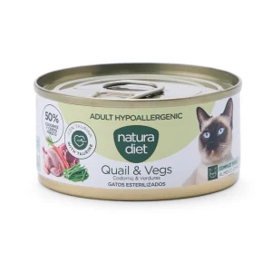 Natura Diet Cat Paté Adult Hypoallergenic Quail & Vegs 85g