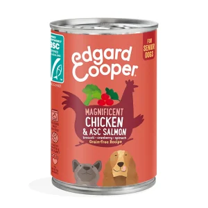Edgard Cooper Senior Lata de Pollo y Salmón ASC para Perros