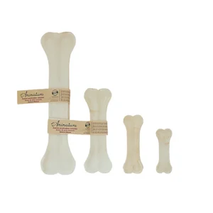 Aninatura Huesos Blancos de Piel Natural Prensados para Perros