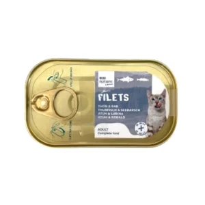 Bubimex Bubi Nature Filets Adult Lata de Atún y Lubina en Gelatina para Gatos