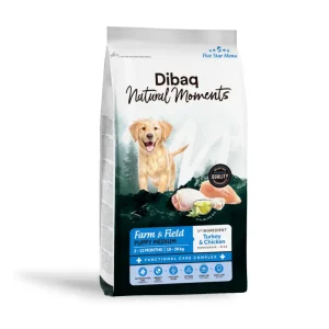 Dibaq Natural Moments Dog Farm & Field Puppy Medium de Pavo y Pollo con Arroz para Perros