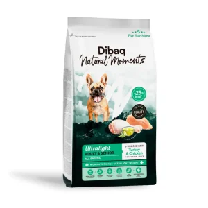 Dibaq Natural Moments Dog Ultralight de Pavo y Pollo con Arroz para Perros