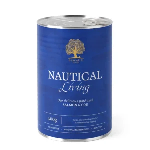 Essential Foods Nautical Living Lata de Salmón y Bacalao en Paté para Perros