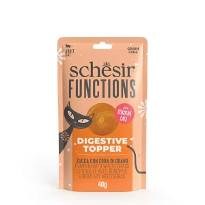 Schesir Functions Digestive Topper Bolsa de Calabaza en Purè para Gatos