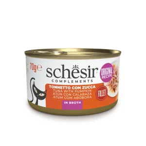 Schesir Complements Lata de Atún con Calabaza en Caldo para Gatos