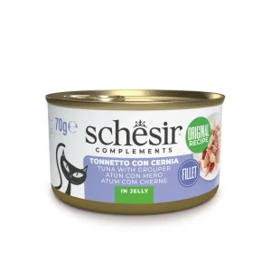 Schesir Complements Lata de Atún con Mero en Gelatina para Gatos