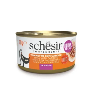 Schesir Complements Lata de Atún con Zanahorias en Caldo para Gatos