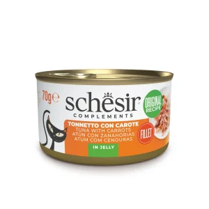 Schesir Complements Lata de Atún con Zanahorias en Gelatina para Gatos