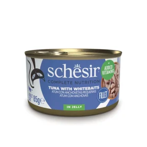 Schesir Complete Nutrition Lata de Atún con Anchovetas en Gelatina para Gatos