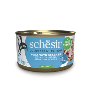 Schesir Complete Nutrition Lata de Atún con Lubina en Gelatina para Gatos