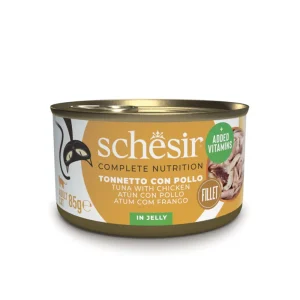 Schesir Complete Nutrition Lata de Atún con Pollo en Gelatina para Gatos