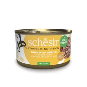 Schesir Complete Nutrition Lata de Atún con Surimi en Gelatina para Gatos
