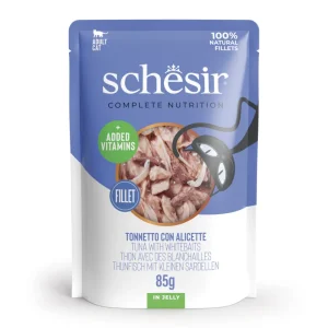 Schesir Complete Nutrition Bolsa de Atún con Anchovetas en Gelatina para Gatos
