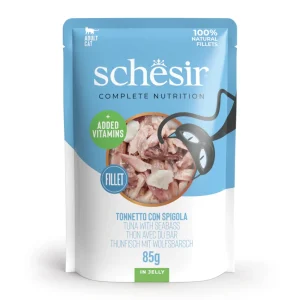 Schesir Complete Nutrition Bolsa de Atún con Lubina en Gelatina para Gatos