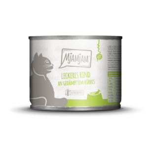 MjAMjAM Vacuno Sabroso con Calabaza al Vapor y Hígado de Pollo para Gatos