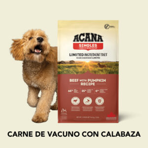 Acana Singles Beef With Pumpkin Recipe - pienso para perros sin cereales