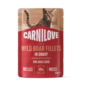 carnilove filetes jabali en salsa gato adulto sin cereales 85g manzanilla